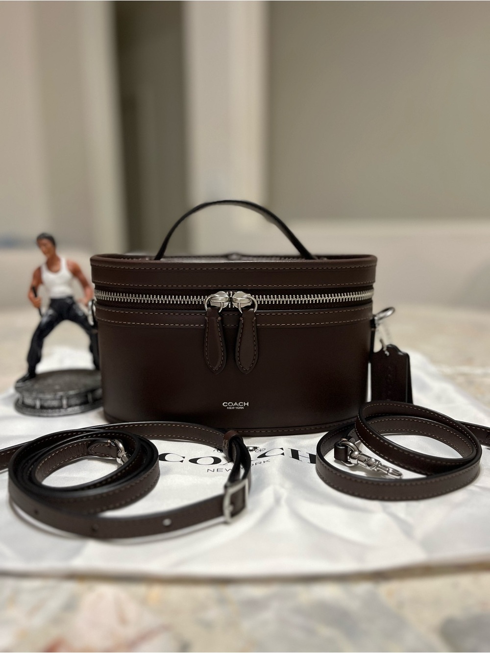 NWT Coach Trail Bag Leather/Silver/Maple